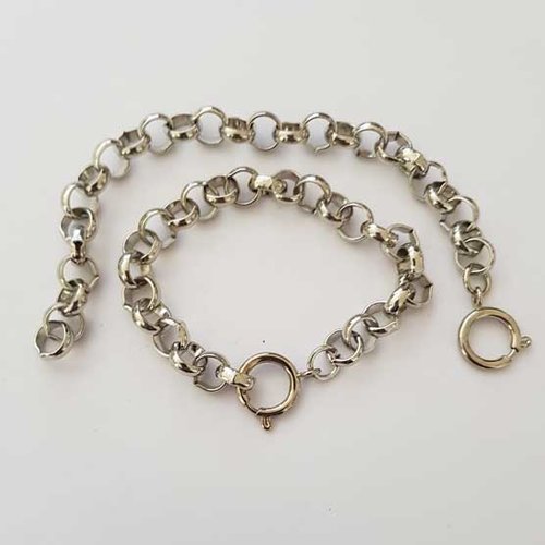 Bracelet chaine argent de 20 cm n°03