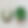 Breloque camée femme n°03 vert ovale en résine