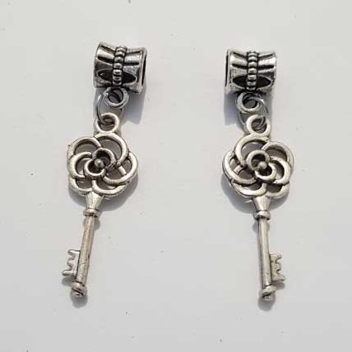Breloque clef n°43 argent