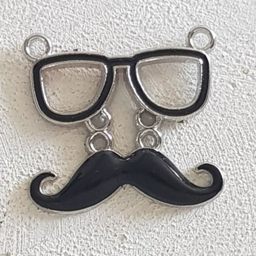 Breloque pendentif moustache n°25 noir