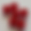 Perle acrylique ronde 10 mm rouge 01 x 1 pièce