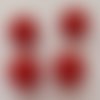 Perle céramique ronde 16 mm rouge 01 x 1 pièce