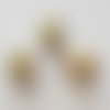 Perle magique ovale 2 beige et 1 crème 19 mm