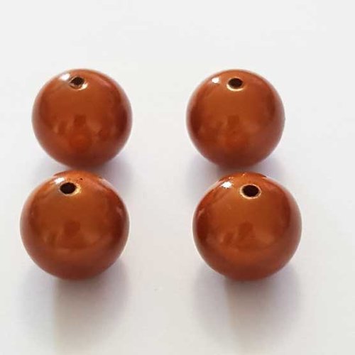 Perle magique ronde marron clair 18 mm