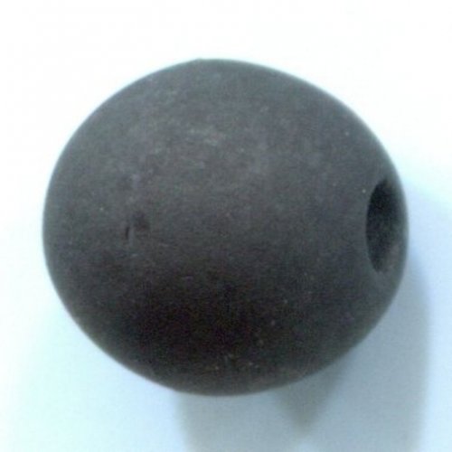 Perle polaris mat ronde 12 mm jet 01 x 1 pièce
