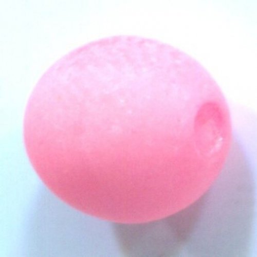 Perle polaris mat ronde 16 mm light rose 01 x 1 pièce