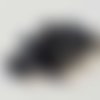 Perle ronde effet gomme tacheté 10 mm noir 01