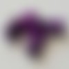 Perle ronde effet gomme tacheté 10 mm violet 01