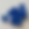 Perle ronde effet gomme uni 10 mm bleu 01