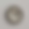 Perle rondelle plate anneau intercalaire en métal argenté 003 argent