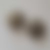Perle rondelle plate anneau intercalaire en métal argenté 016 argent