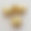 Perle ronde plate jaune doré 01 17 mm