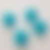 Perle tissé en fil 15 mm turquoise