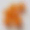 Perle verre ronde 10 mm orange 02 x 1 pièce