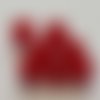 Perle verre ronde 10 mm rouge 03 x 1 pièce