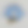 Ruban vichy bleu ciel et blanc de 10 mm x 1 mètre