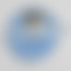 Ruban vichy bleu ciel et blanc de 15 mm x 1 mètre