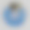 Ruban vichy bleu ciel et blanc de 06 mm x 1 mètre