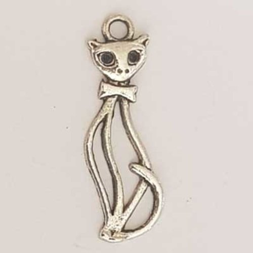 Breloque chat n°31 argent