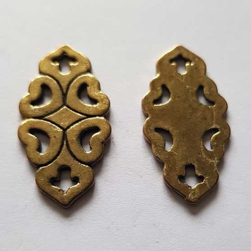Breloque divers n°121 connecteur pendentif vieil or doré