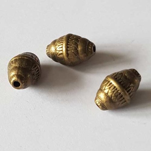 Perle divers en métal argenté 065 bronze