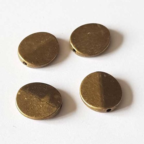 Perle divers en métal argenté 066 bronze