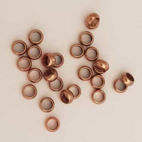 Perle divers en métal argenté 075 cuivre