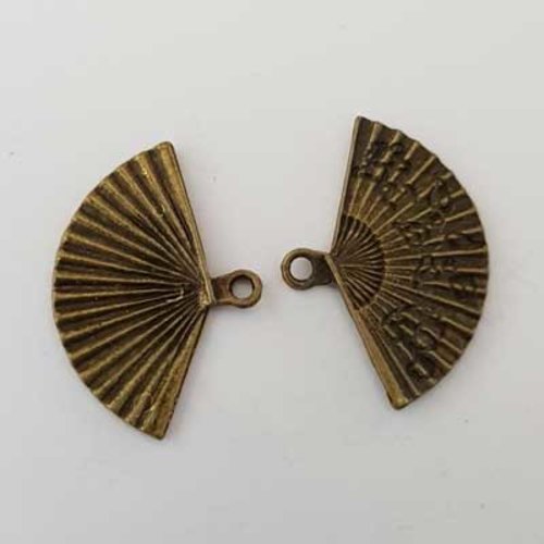 Breloque pendentif eventail n°03 bronze