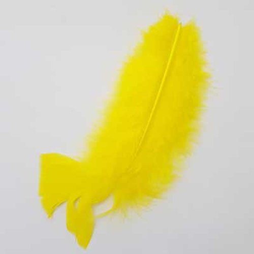 Plume 13 cm n°01 jaune
