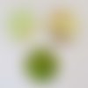 Bouton fantaisie rond coquillage nacre 25 mm n°05 vert pâle