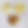 Pendentif coeur coquillage nacre 37 mm n°01 jaune pâle