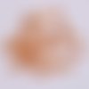 Perle ronde lettre h orange noir 7 mm