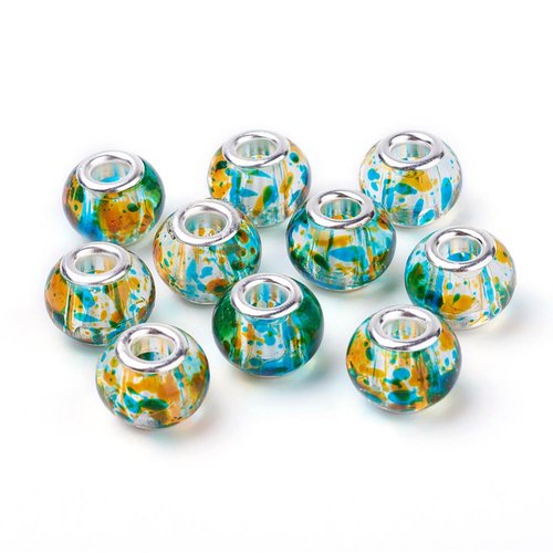Perle n°0777-02 ronde compatible style pandora grand trou