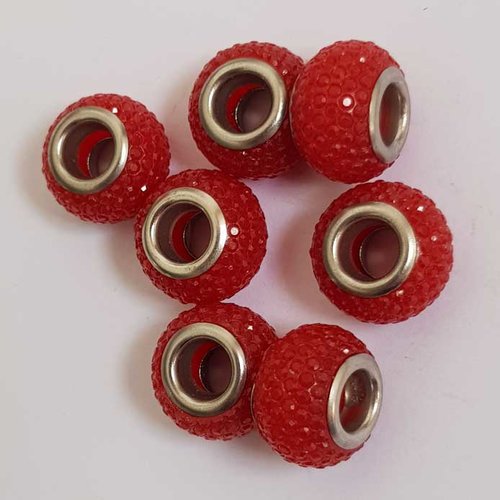 Perle n°0854 compatible européen rouge