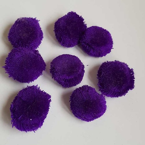 Pompon rond violet lot n°20-01