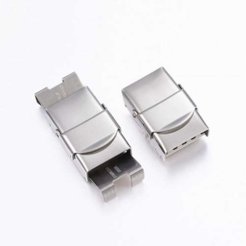 Fermoir clip griffe pour cuir 16 mm de large acier inoxydable