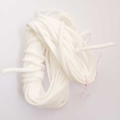 Élastique polyester plat blanc 5 mm n°02 x 9.50 mètres