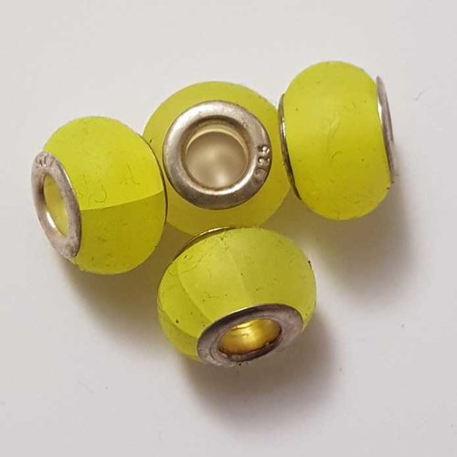 Perle n°1107 ronde compatible jaune