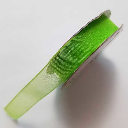 Ruban nylon 12 mm vert fluo 1 mètre