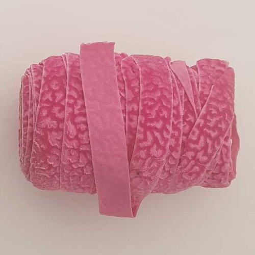 Ruban fantaisie elastique 15 mm rose foncé n°057