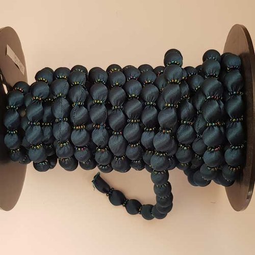 1 mètre de cordon 12 mm bleu foncé pour embrase, bracelet, collier