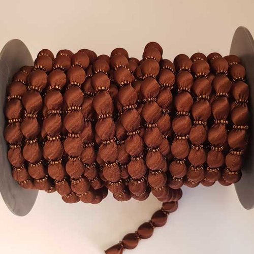 1 mètre de cordon 12 mm marron chocolat pour embrase, bracelet, collier