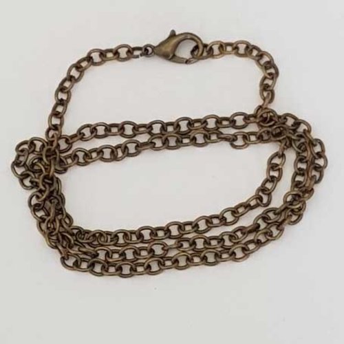 Collier chaine bronze de 44 cm n°10