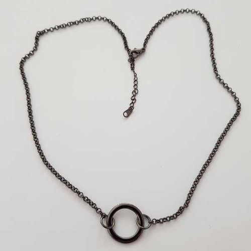 Collier chaine noir de 40 cm n°13