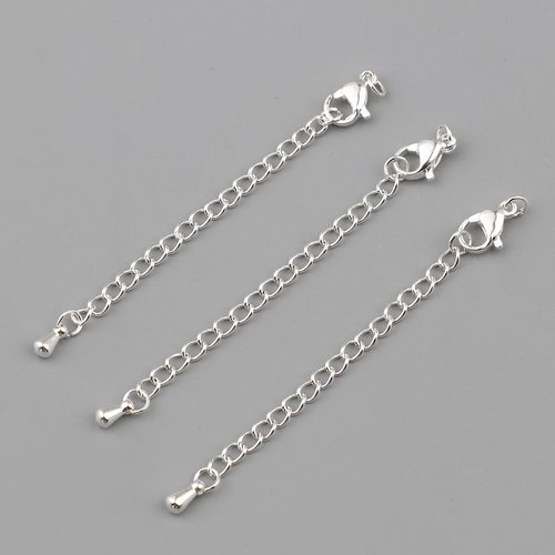 Chaîne d'extension pour collier bracelet en acier inoxydable 7 cm n°04
