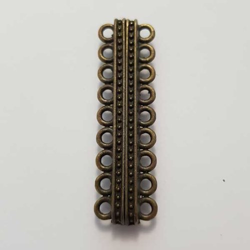 Fermoir aimanté magnétique manchette 9 trous 57 x 16 mm bronze