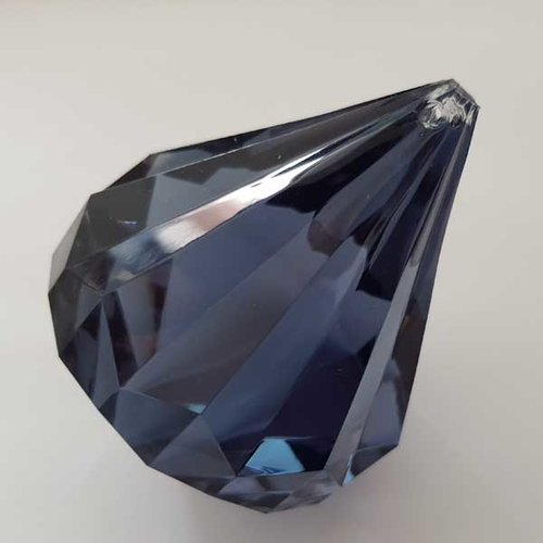 Diamant  artificiel en plastique de 73 mm bleu gris