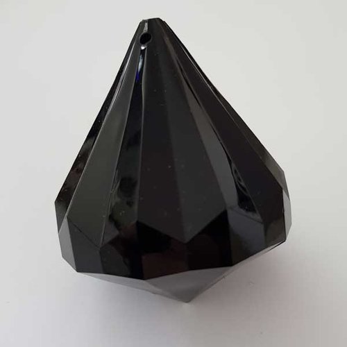 Diamant  artificiel en plastique de 73 mm noir