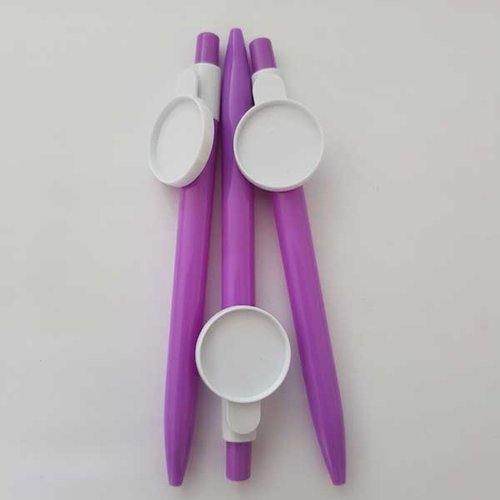 10 +1 offert stylos avec support cabochon 25 mm, stylo bille à personnaliser violet