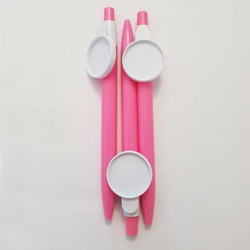 Stylo rose 02 avec support cabochon 25 mm